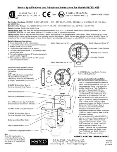 Controller KLCE KES Install 53863 Kenco